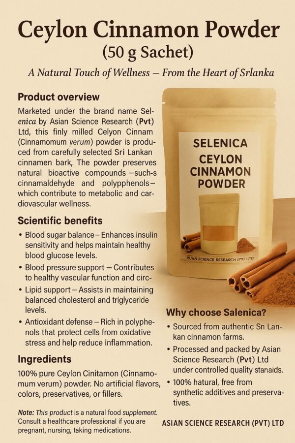 Ceylon Cinnamon Powder (Selenica Brand)
